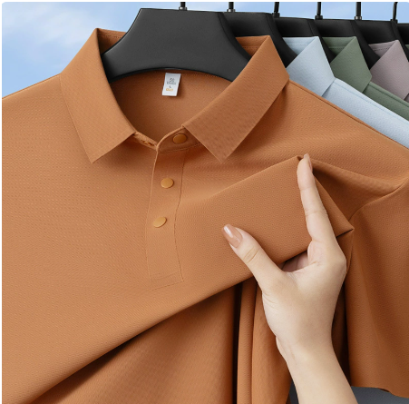 Men's Premium Ice Silk Polo Shirt | Quick Dry & Breathable | Business Casual & Light Sports